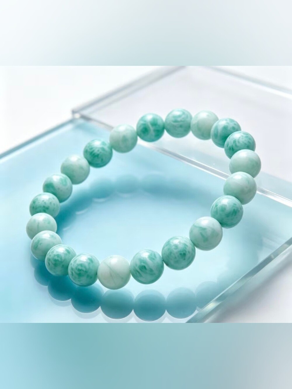 🩵🩵NEW🩵🩵 PRETTY!! 8MM LARIMAR Beaded Stretch Bracelet